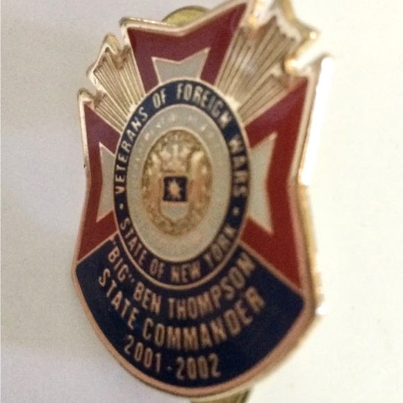 Veterans Of Foreign Wars Pin State of New York 2001-2002 Big Ben Thompson Comish - Picture 4 of 6